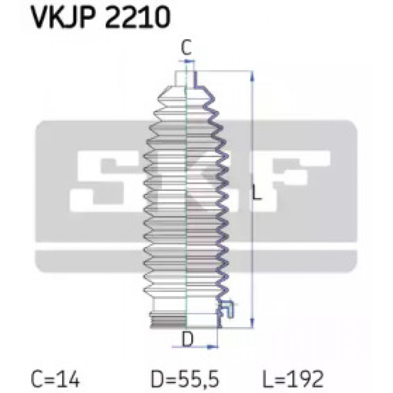VKJP 2210 SKF - Пильовик привідного валу